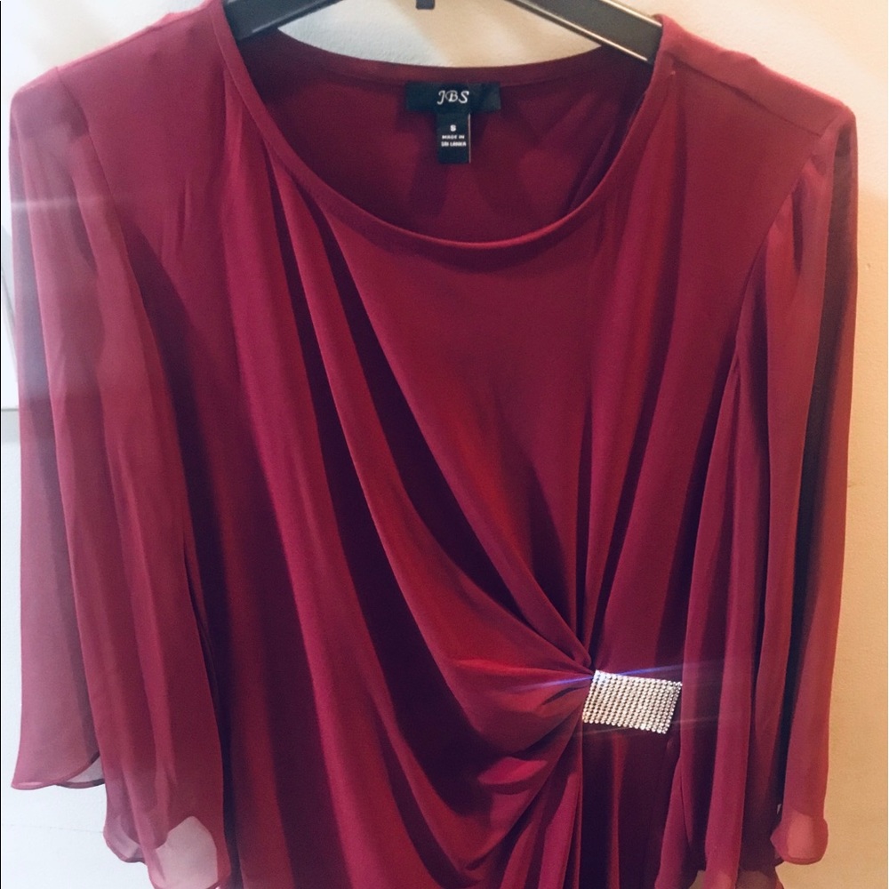 Elegant Burgundy Dress